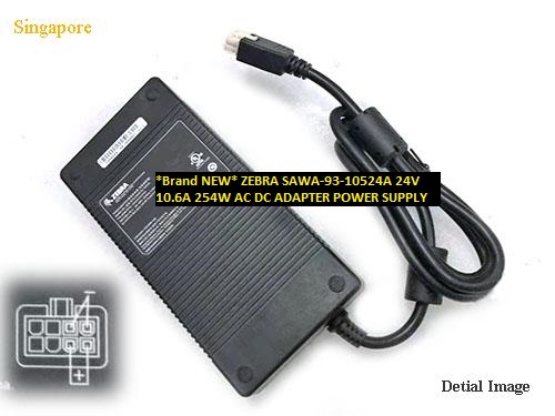*Brand NEW*254W AC DC ADAPTER 24V 10.6A ZEBRA SAWA-93-10524A POWER SUPPLY *Brand NEW*254W AC DC ADAPTER 24V 10.6A ZEBRA SAWA-93-10524A POWER SUPPLY